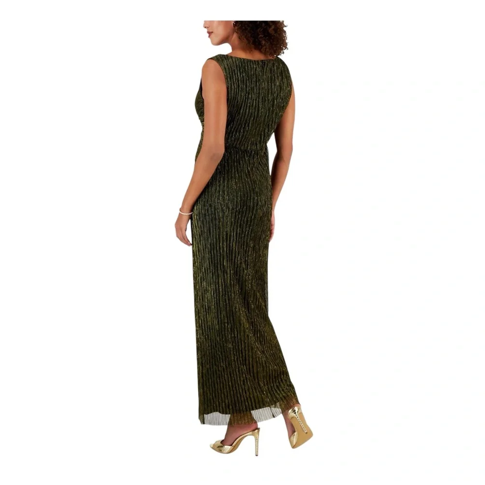 NWT Connected Apparel Sleeveless Metallic Maxi Dress - Picture 3 of 15